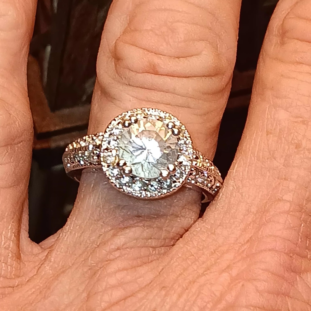 Stunning Silver Halo Ring